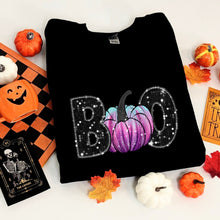 Load image into Gallery viewer, Glitter Boo Sweatshirt, Halloween Sweatshirt, Fall Sweater, Long Sleeve Shirt
