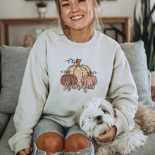 Load image into Gallery viewer, Fall Sweatshirt with Glitter Pumpkins Graphic, Cozy Casual Wear
