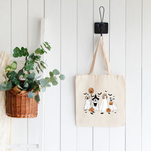 Load image into Gallery viewer, Cute Trick or Treat Halloween Tote Bag  - Kids Halloween Treat Bag - Perfect for Storing Halloween Candy
