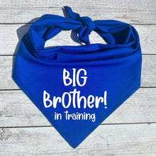 Load image into Gallery viewer, Big Brother in Training Dog Bandana, Pregnancy Announcement
