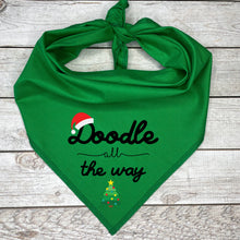Load image into Gallery viewer, Doodle All The Way Dog Bandana
