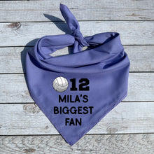 Load image into Gallery viewer, Volleyball Bandana for Dogs with Players Name and Number Matching Team Colors
