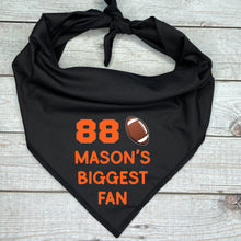 Load image into Gallery viewer, Custom Football Dog Bandana, Personalized Game Day Dog Accessory for Sports Fans

