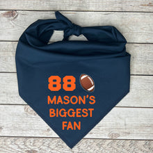 Load image into Gallery viewer, Custom Football Dog Bandana, Personalized Game Day Dog Accessory for Sports Fans
