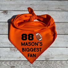 Load image into Gallery viewer, Custom Football Dog Bandana, Personalized Game Day Dog Accessory for Sports Fans
