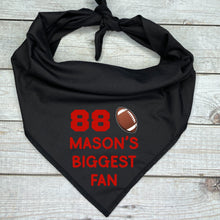 Load image into Gallery viewer, Custom Football Dog Bandana, Personalized Game Day Dog Accessory for Sports Fans
