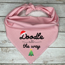 Load image into Gallery viewer, Doodle All The Way Dog Bandana
