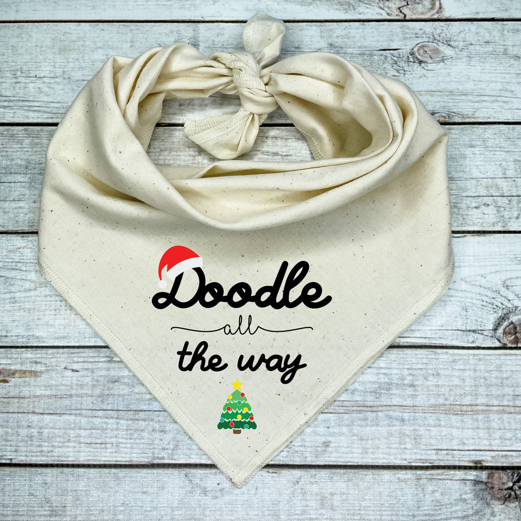 Doodle All The Way Dog Bandana