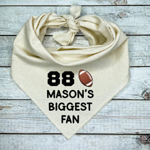 Load image into Gallery viewer, Custom Football Dog Bandana, Personalized Game Day Dog Accessory for Sports Fans
