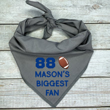 Load image into Gallery viewer, Custom Football Dog Bandana, Personalized Game Day Dog Accessory for Sports Fans
