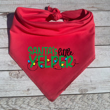 Load image into Gallery viewer, Santa&#39;s Little Yelper Christmas Dog Bandana
