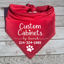 Load image into Gallery viewer, Personalized Dog Bandana – Custom Text Bandana for Pets
