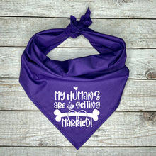 Load image into Gallery viewer, Wedding Announcement Dog Bandana, Dog Wedding Photo Prop
