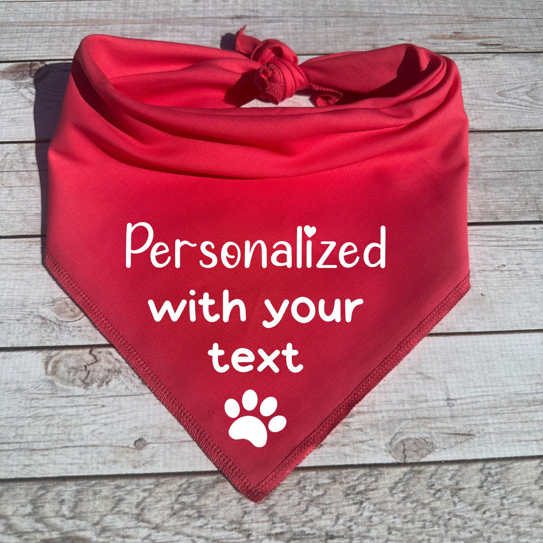 Personalized Dog Bandana – Custom Text Bandana for Pets