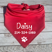 Load image into Gallery viewer, Personalized Dog Bandana – Custom Text Bandana for Pets
