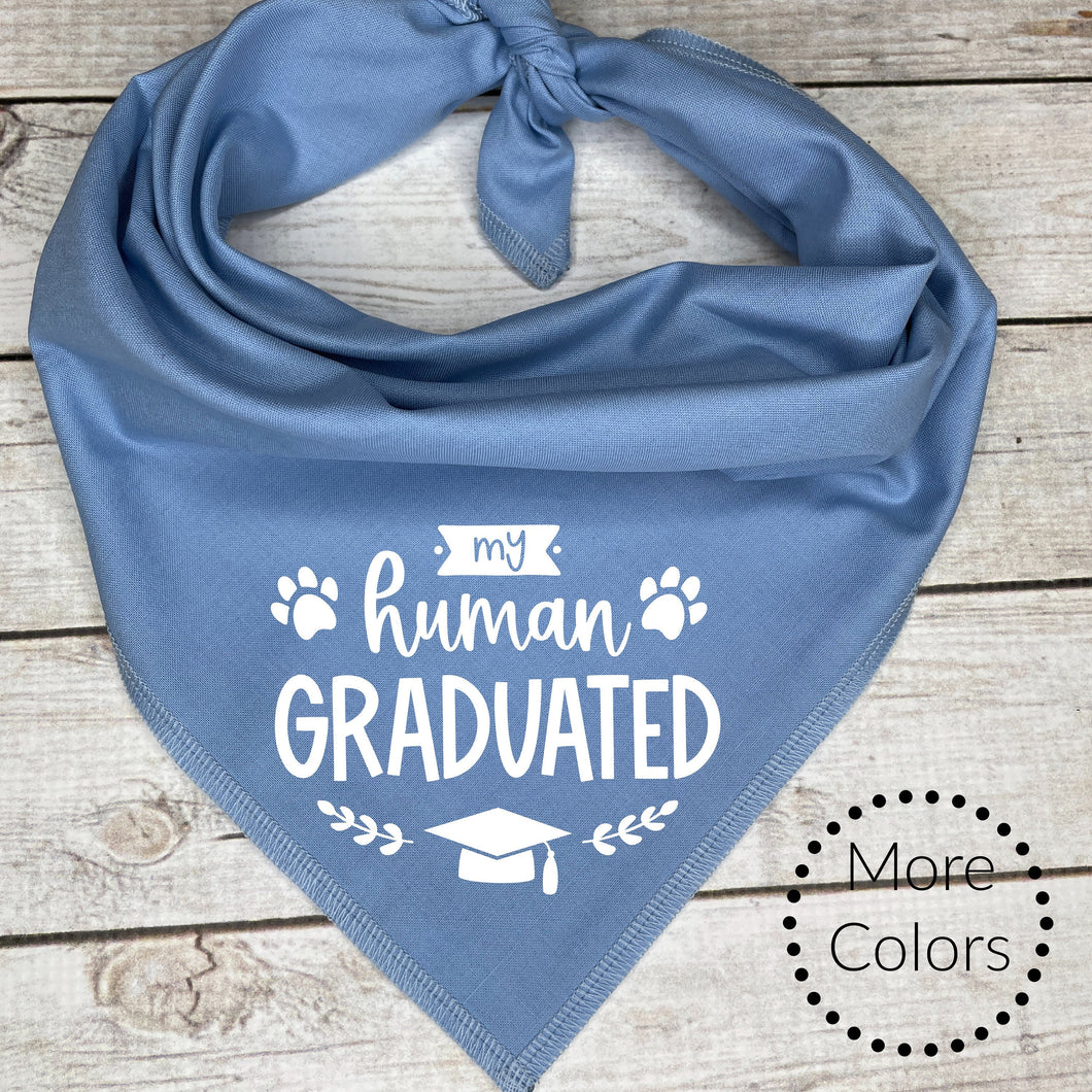 My Human Graduated Dog Bandana, Graduation Gift, Graduation Dog Bandana