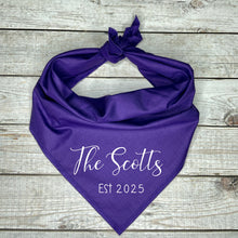 Load image into Gallery viewer, Custom Wedding Dog Bandana, Engagement Gifts For Dog Lovers
