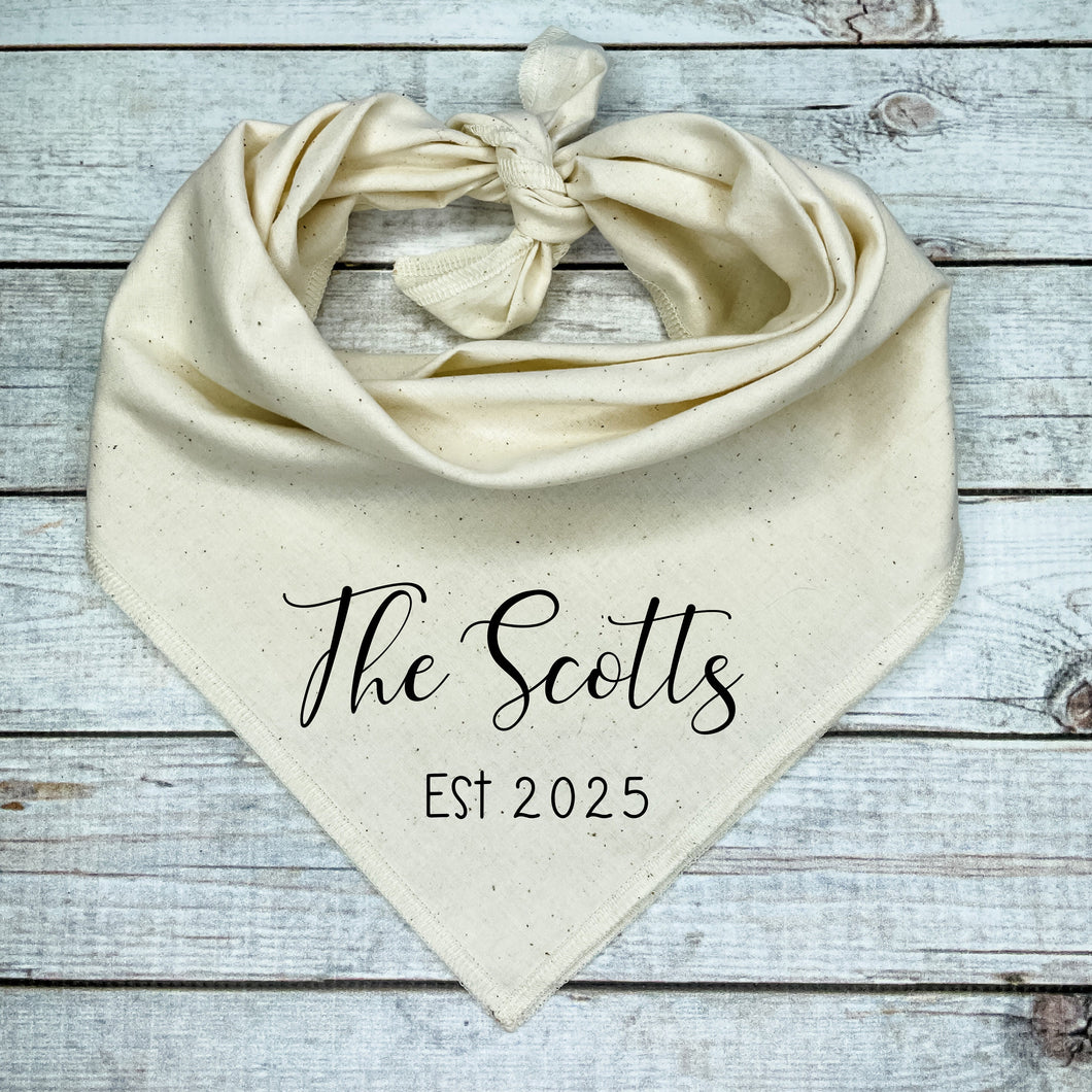 Custom Wedding Dog Bandana, Engagement Gifts For Dog Lovers