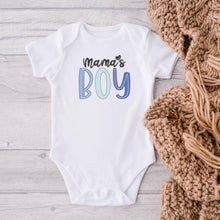 Load image into Gallery viewer, Mama&#39;s Boy Embroidered Baby Bodysuit
