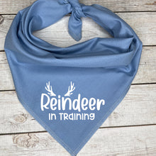 Load image into Gallery viewer, Reindeer in Training Dog Bandana, Pet Stocking Stuffer

