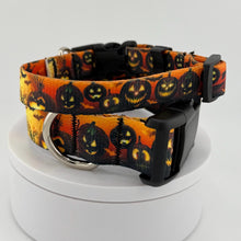 Load image into Gallery viewer, Personalized Halloween Dog Collar, Custom Name, Spooky Pet Accessory
