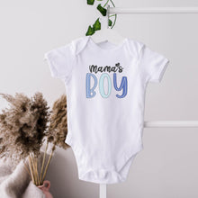 Load image into Gallery viewer, Mama&#39;s Boy Embroidered Baby Bodysuit
