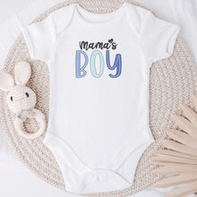 Load image into Gallery viewer, Mama&#39;s Boy Embroidered Baby Bodysuit
