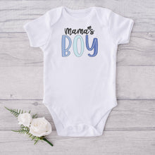 Load image into Gallery viewer, Mama&#39;s Boy Embroidered Baby Bodysuit
