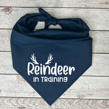 Load image into Gallery viewer, Reindeer in Training Dog Bandana, Pet Stocking Stuffer
