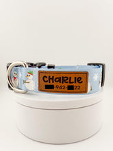 Load image into Gallery viewer, Personalized Christmas Dog Collar with Engraved Name with Matching Leash
