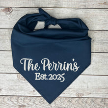 Load image into Gallery viewer, Custom Embroidered  Wedding Dog Bandana, Engagement Gifts For Dog Lovers
