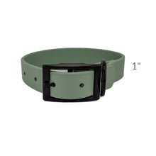 Load image into Gallery viewer, Sage Green Waterproof BioThane® Dog Collar 1&quot;   Durable, Odor-Free, Easy Clean, Soft Outdoor Pet Collar
