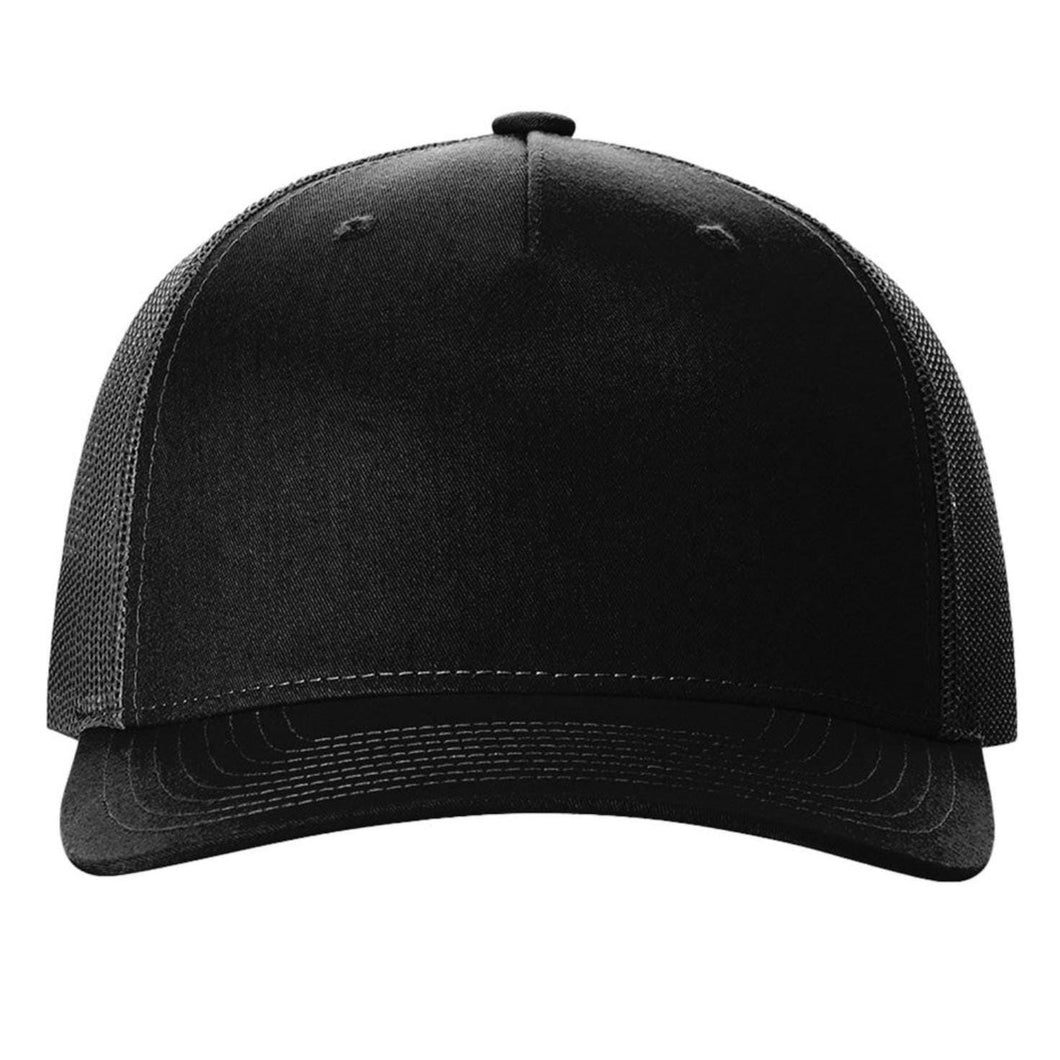 Custom Richardson Hat with Leather Patch Engraved Logo Trucker Cap | Branded Company Hats | Personalized Team Hats for Business