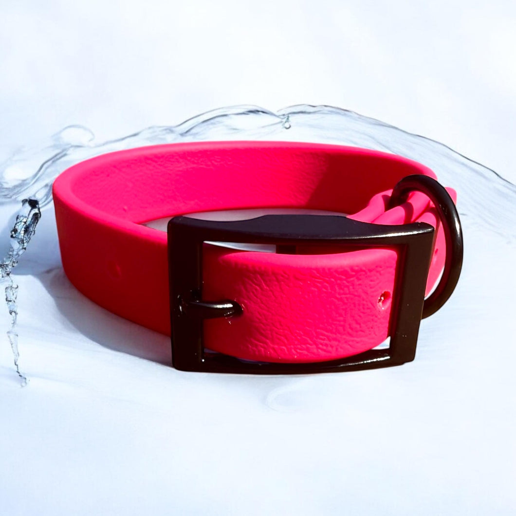Pink Waterproof BioThane® Dog Collar 1 