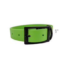 Load image into Gallery viewer, Green Waterproof BioThane® Dog Collar 1&quot;  Durable, Odor-Free, Easy Clean Outdoor Pet Gear
