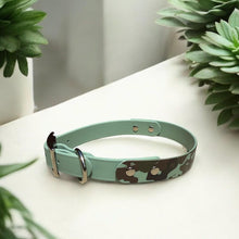 Load image into Gallery viewer, Printed Camo BioThane® Dog Collar  Waterproof, Stink-Proof &amp; Durable | 1 Wide | Camo Pattern + Solid | Nickle Hardware | 2 Color Options
