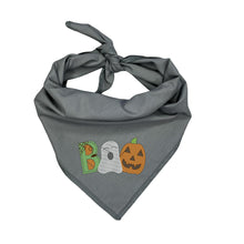 Load image into Gallery viewer, Halloween Dog Bandana | Embroidered “BOO Fun Font | Cute Spooky Pet Scarf | Fall Dog Outfit | Seasonal Dog Accessory
