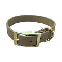 Load image into Gallery viewer, Tan BioThane® Dog Collar 1&quot;   Waterproof, Odor-Resistant, Easy Clean
