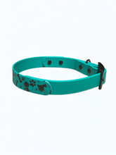 Load image into Gallery viewer, Printed BioThane® Dog Collar  Waterproof, Stink-Proof &amp; Durable | 1 Wide | Fun Pattern + Solid | Black Hardware | 3 Color Options
