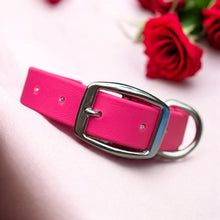 Load image into Gallery viewer, Hot Pink Bling Dog Collar  Waterproof, Sparkly, &amp; Durable with Rhinestone Glam, BioThane®
