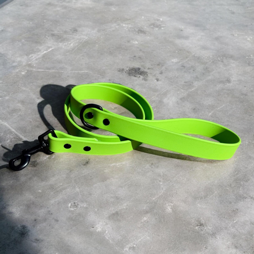 Bright Lime Green BioThane® Waterproof Dog Leash 1