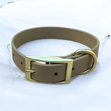 Load image into Gallery viewer, Tan BioThane® Dog Collar 1&quot;   Waterproof, Odor-Resistant, Easy Clean

