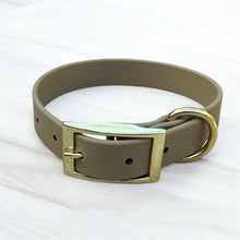 Load image into Gallery viewer, Tan BioThane® Dog Collar 1&quot;   Waterproof, Odor-Resistant, Easy Clean

