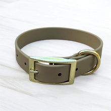 Load image into Gallery viewer, Luxury BioThane® Buckle 1  Dog Collar  Waterproof &amp; Odor-Resistant | Choose Your Color | Gold Hardware | Durable Adjustable Pet Collar

