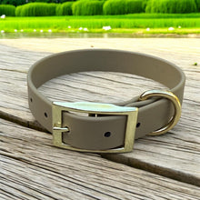 Load image into Gallery viewer, Luxury BioThane® Buckle 1  Dog Collar  Waterproof &amp; Odor-Resistant | Choose Your Color | Gold Hardware | Durable Adjustable Pet Collar
