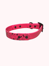 Load image into Gallery viewer, Printed BioThane® Dog Collar  Waterproof, Stink-Proof &amp; Durable | 1 Wide | Fun Pattern + Solid | Black Hardware | 3 Color Options
