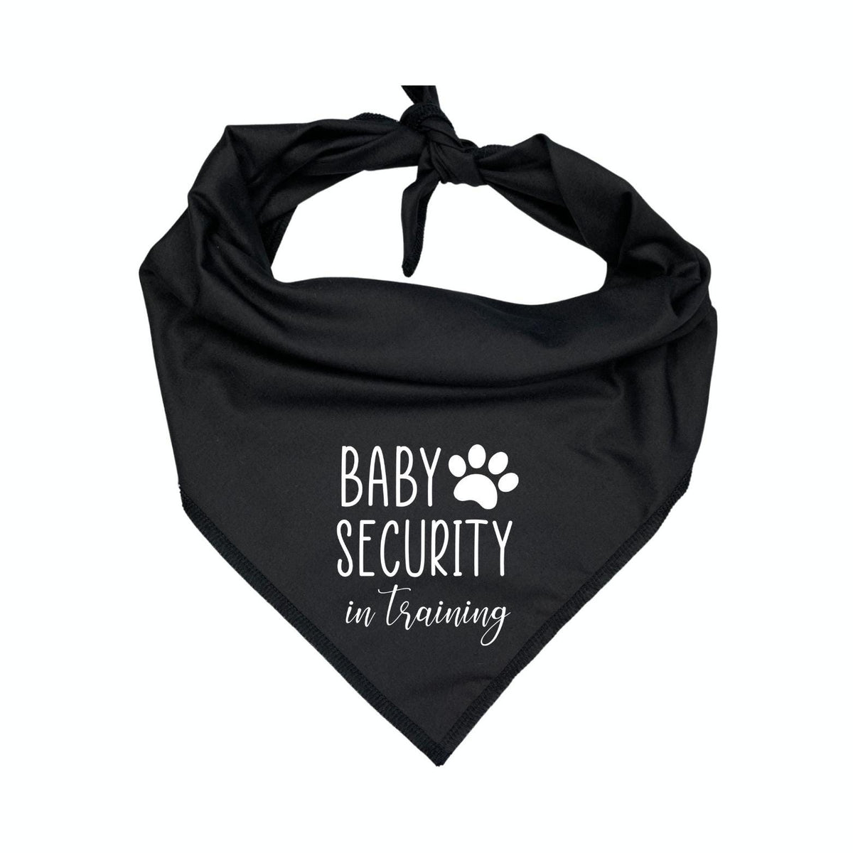 Baby Security in Training dog bandana on a white background