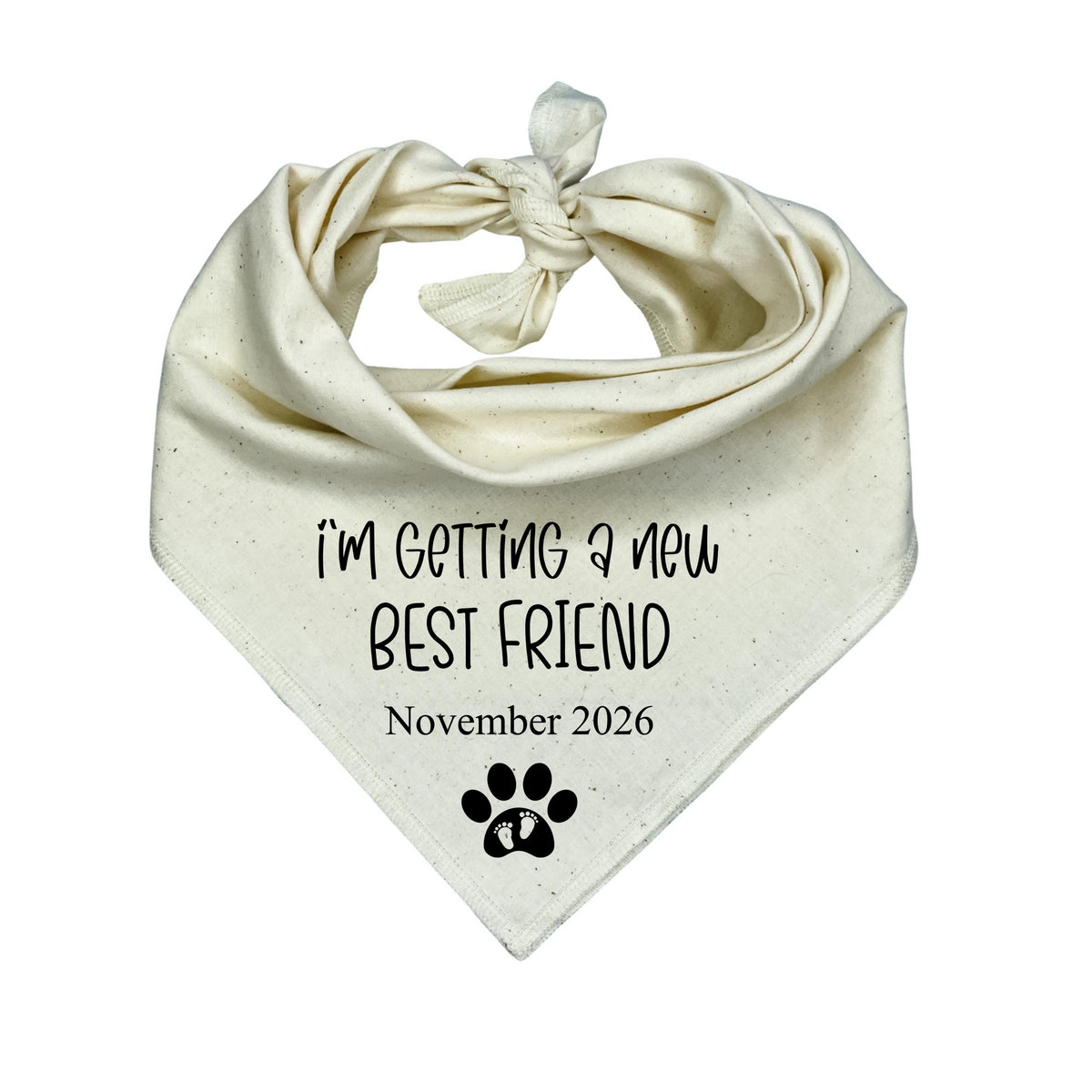 New Best Friend personalized dog bandana with custom date