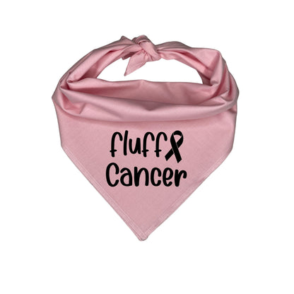 Bold awareness dog bandana on a white background