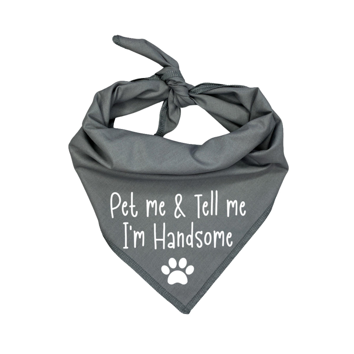 Pet Me and Tell Me I'm Handsome dog bandana